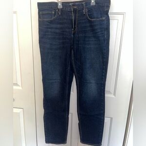 Old Navy Men's Dark Blue Athletic Taper Jeans